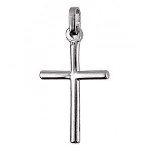 Sterling Silver Tubular Cross Pendant