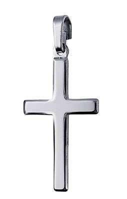 Sterling Silver Medium Flat Plain Cross