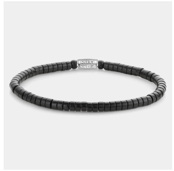 Rebel & Rose Slices - The Black Stone Bracelet