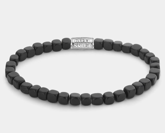 Rebel & Rose Roll The Dice - The Black Stone Bracelet