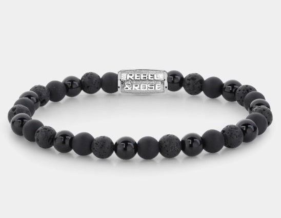Rebel & Rose Black Rocks Bracelet