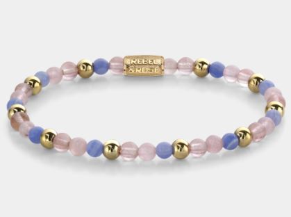 Pink Summer Vibes - 18ct yellow gold ionplated 4mm Bracelet
