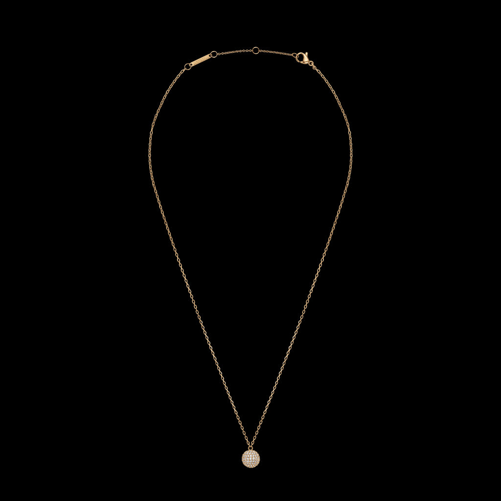 DW PAVÉ CRYSTAL PENDANT NECKLACE GOLD PLATED
