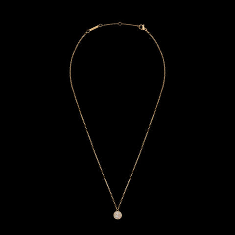 DW PAVÉ CRYSTAL PENDANT NECKLACE GOLD PLATED