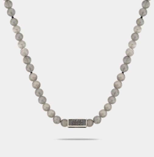 Rebel & Rose Necklace Grey Seduction - 6mm (70cm)