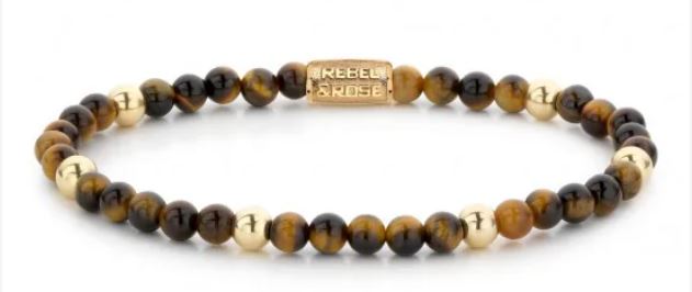 Rebel & Rose Tiger Lily - 18ct Yellow Gold Ionplated Bracelet