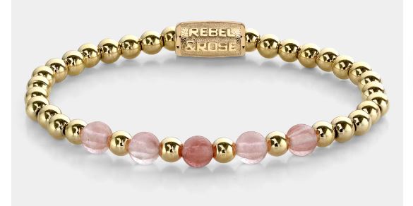 Rebel & Rose Yellow Gold Meets Cherry Rose Bracelet