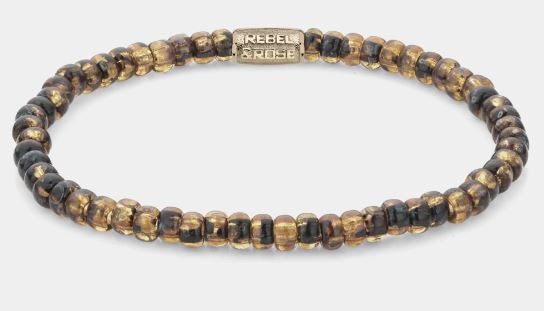 Rebel & Rose Glass Rocks Tiger Gold Bracelet
