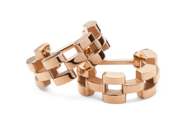 Daniel Wellington 3-Link Earrings Rose Gold