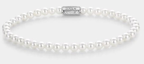 Rebel & Rose Pearl Gem Bracelet 4mm