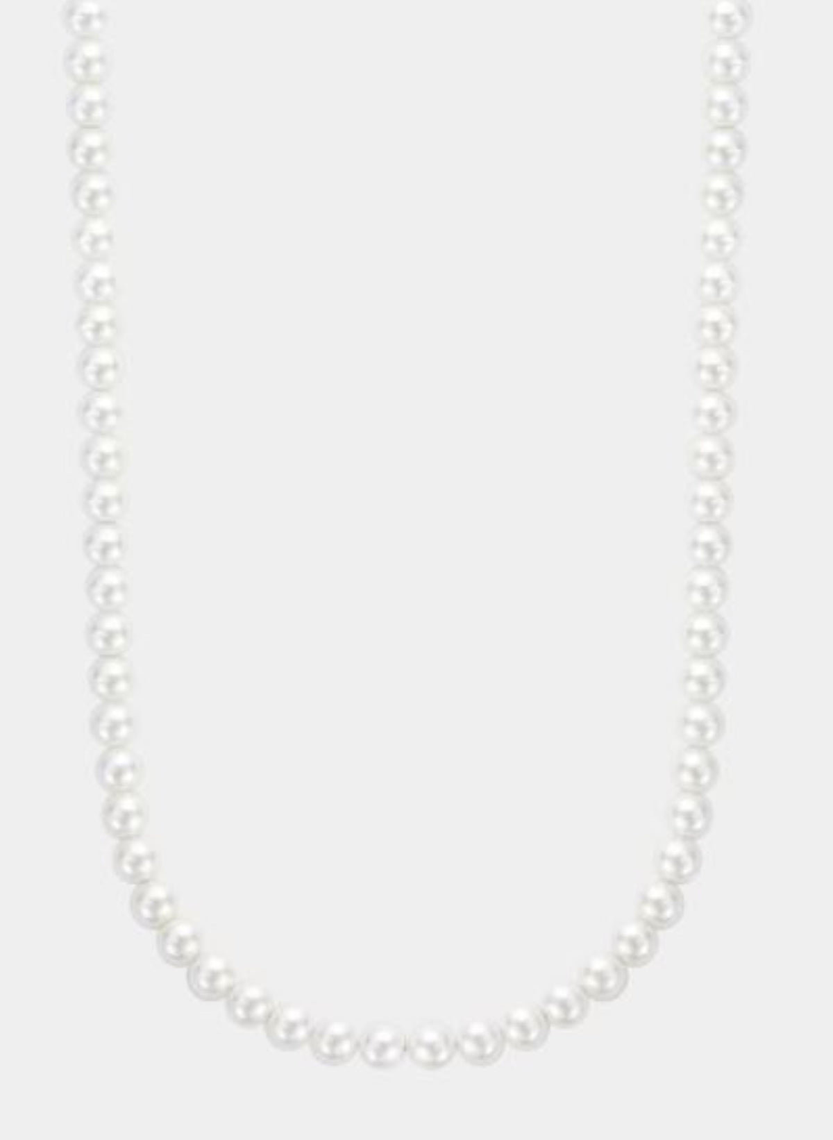 Rebel & Rose Necklace Pearl Gem 6mm 38cm
