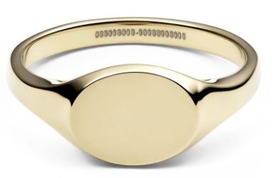 Daniel Welllington Classic Mini Signet Ring Gold 56