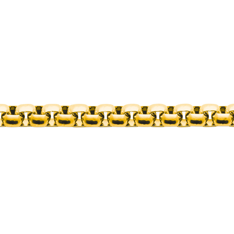 Gold Plated Stainless Steel Box Chain Bracelet 21cm