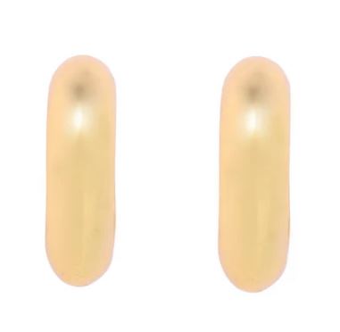 Chryssa Gold Plated Square Hoop Stud Earrings