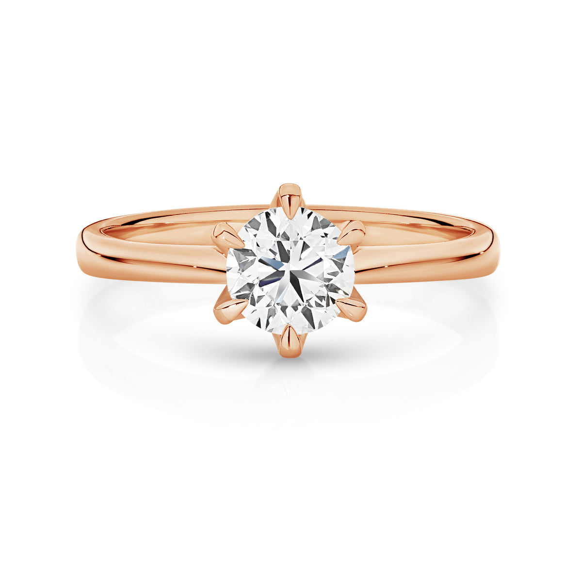 Amelia Diamond Solitaire Round Brilliant Cut Engagement Ring
