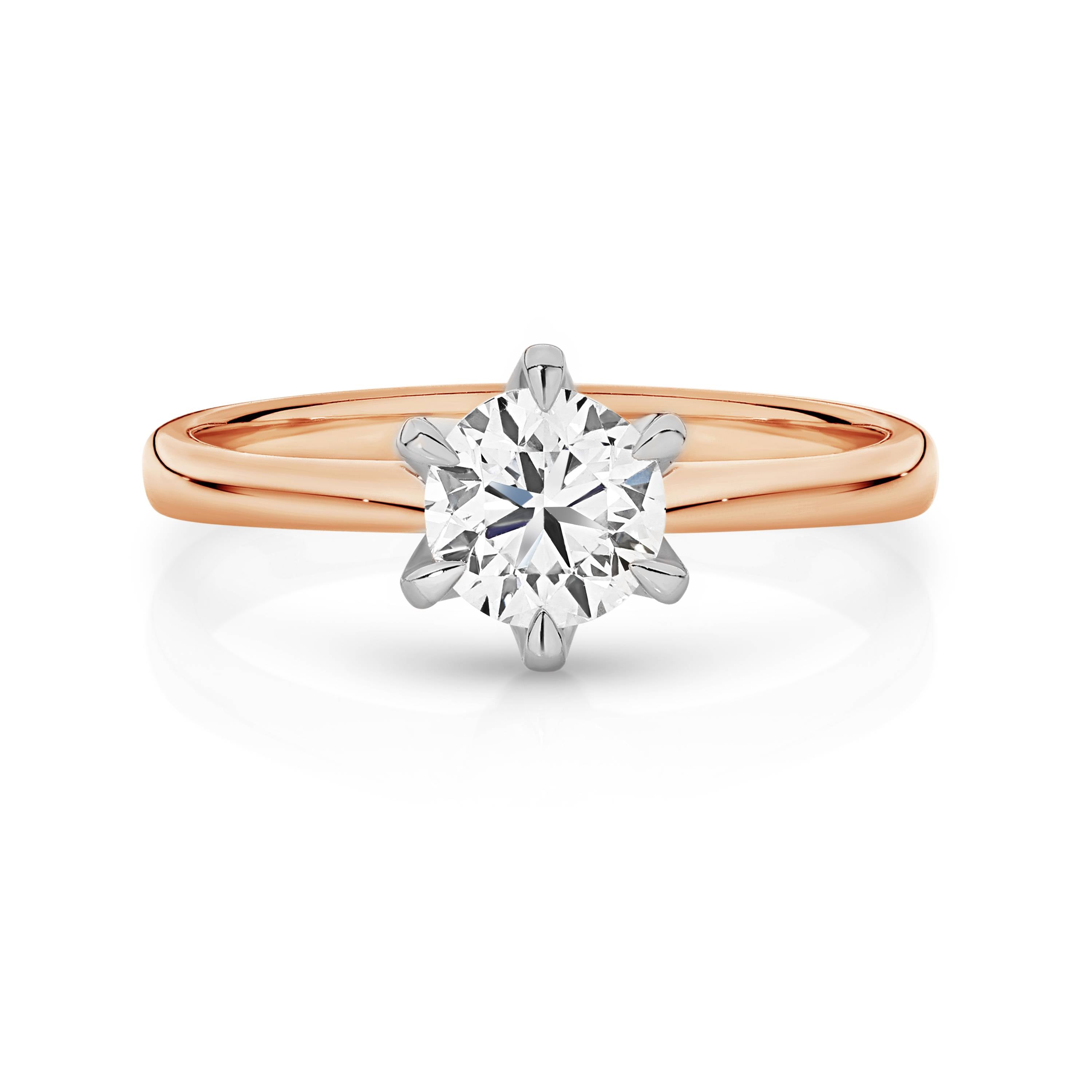 Amelia Diamond Solitaire Round Brilliant Cut Engagement Ring