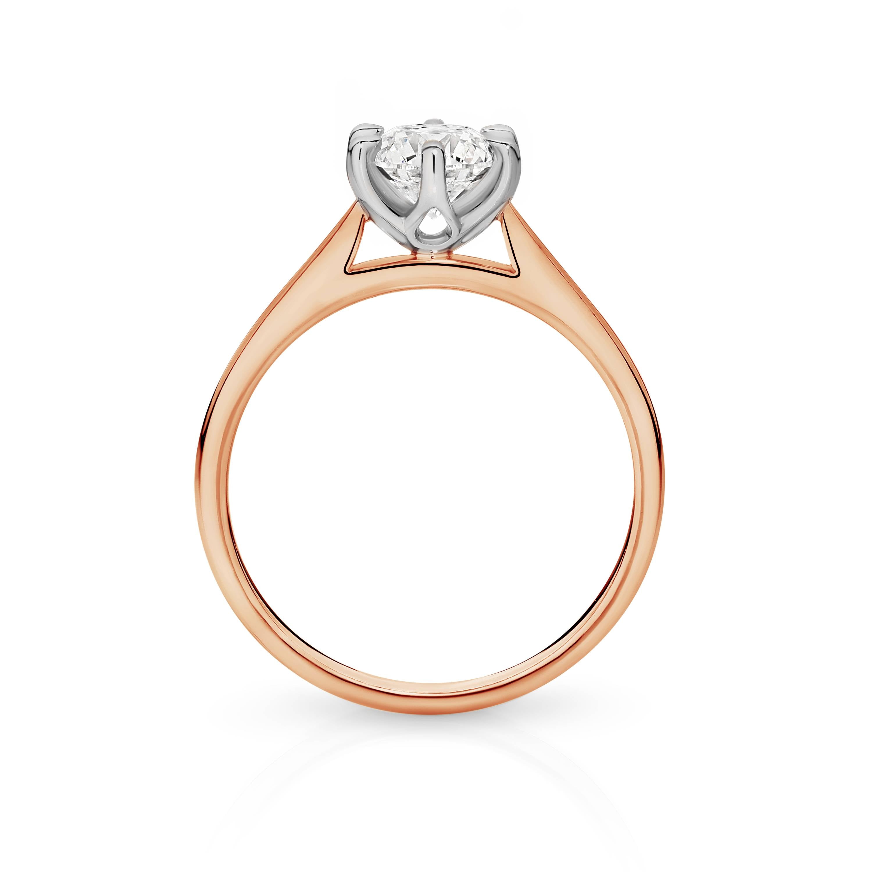 Amelia Diamond Solitaire Round Brilliant Cut Engagement Ring
