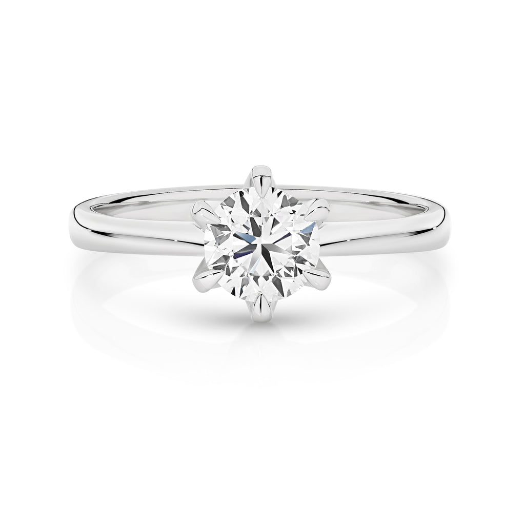 Amelia Diamond Solitaire Round Brilliant Cut Engagement Ring