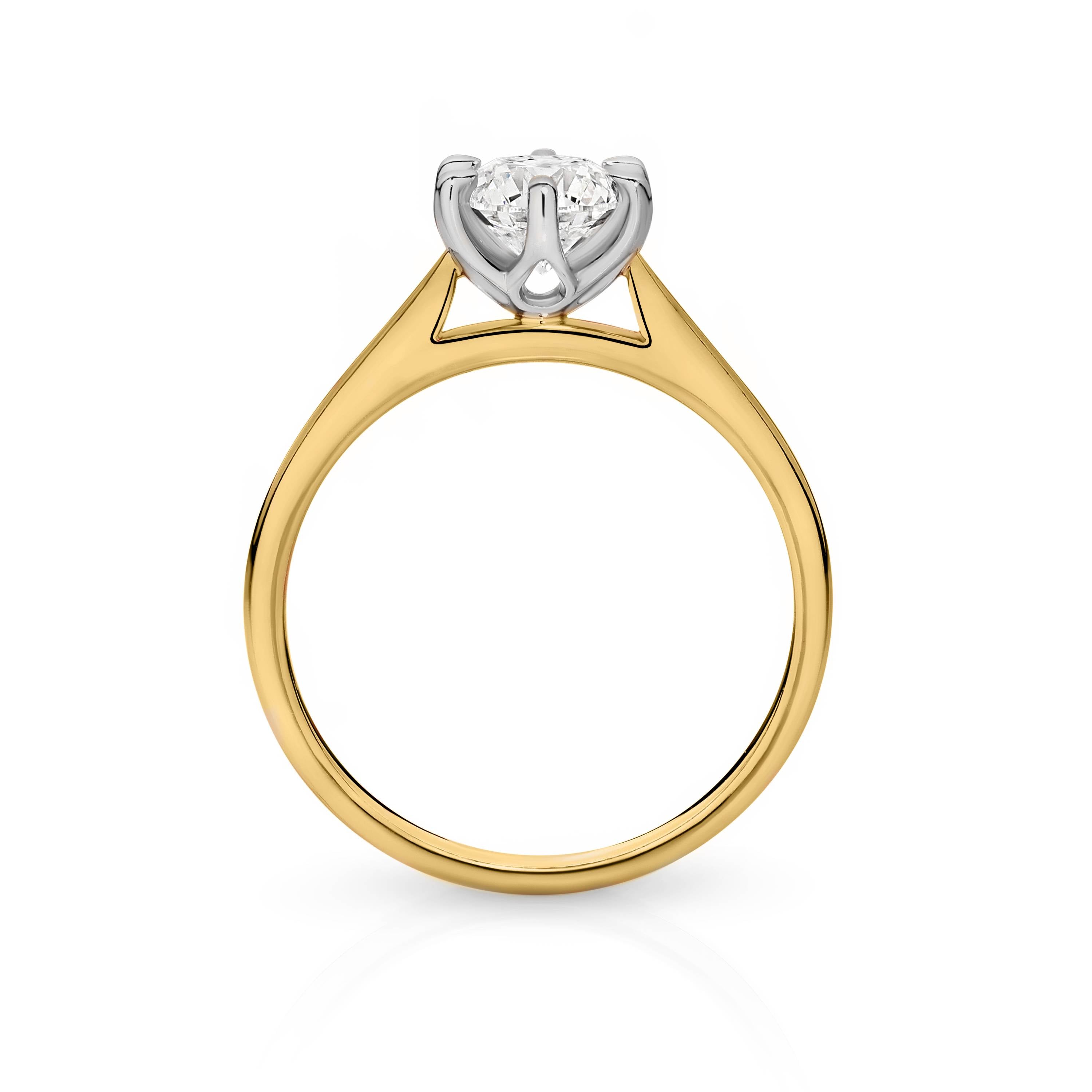 Amelia Diamond Solitaire Round Brilliant Cut Engagement Ring