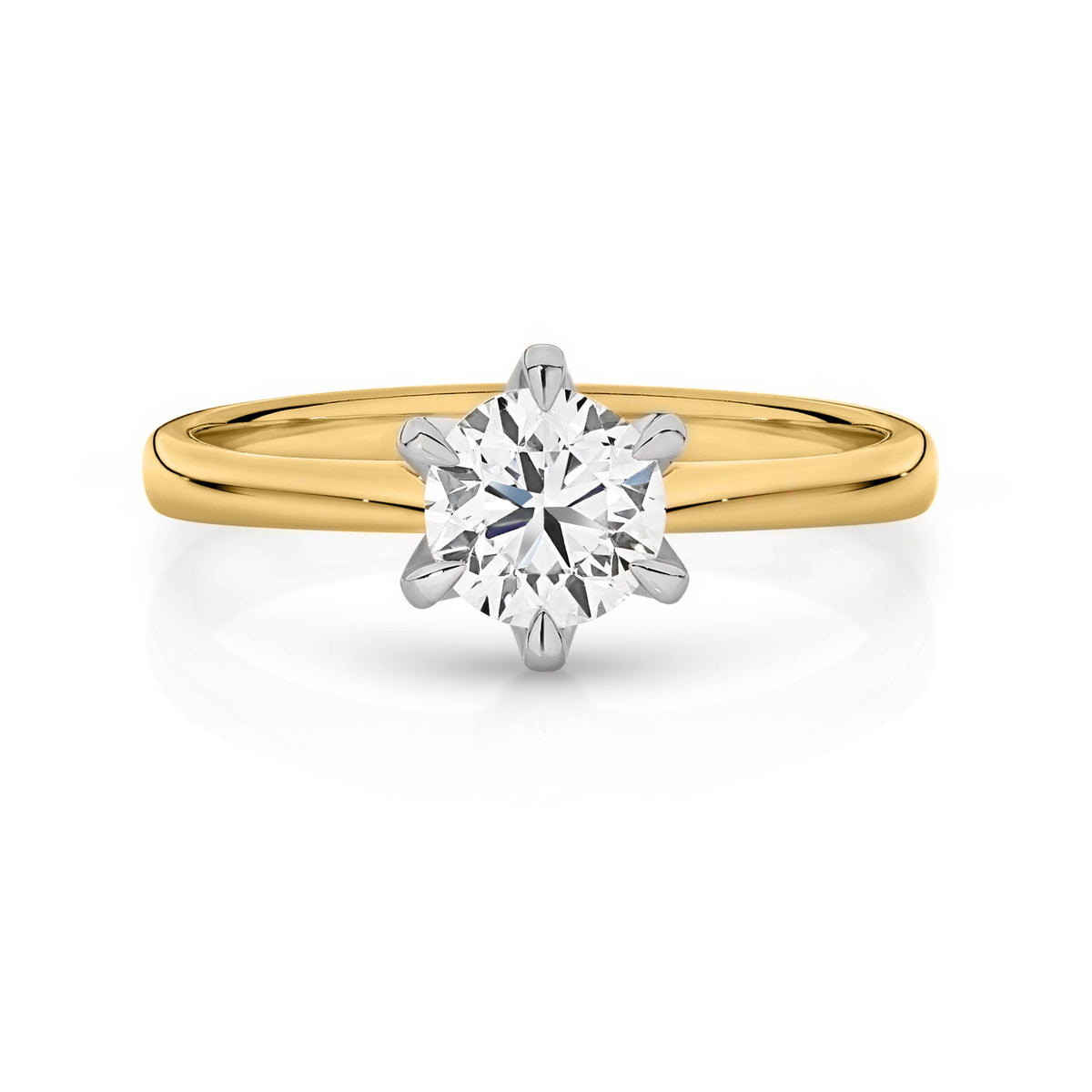 Amelia Diamond Solitaire Round Brilliant Cut Engagement Ring
