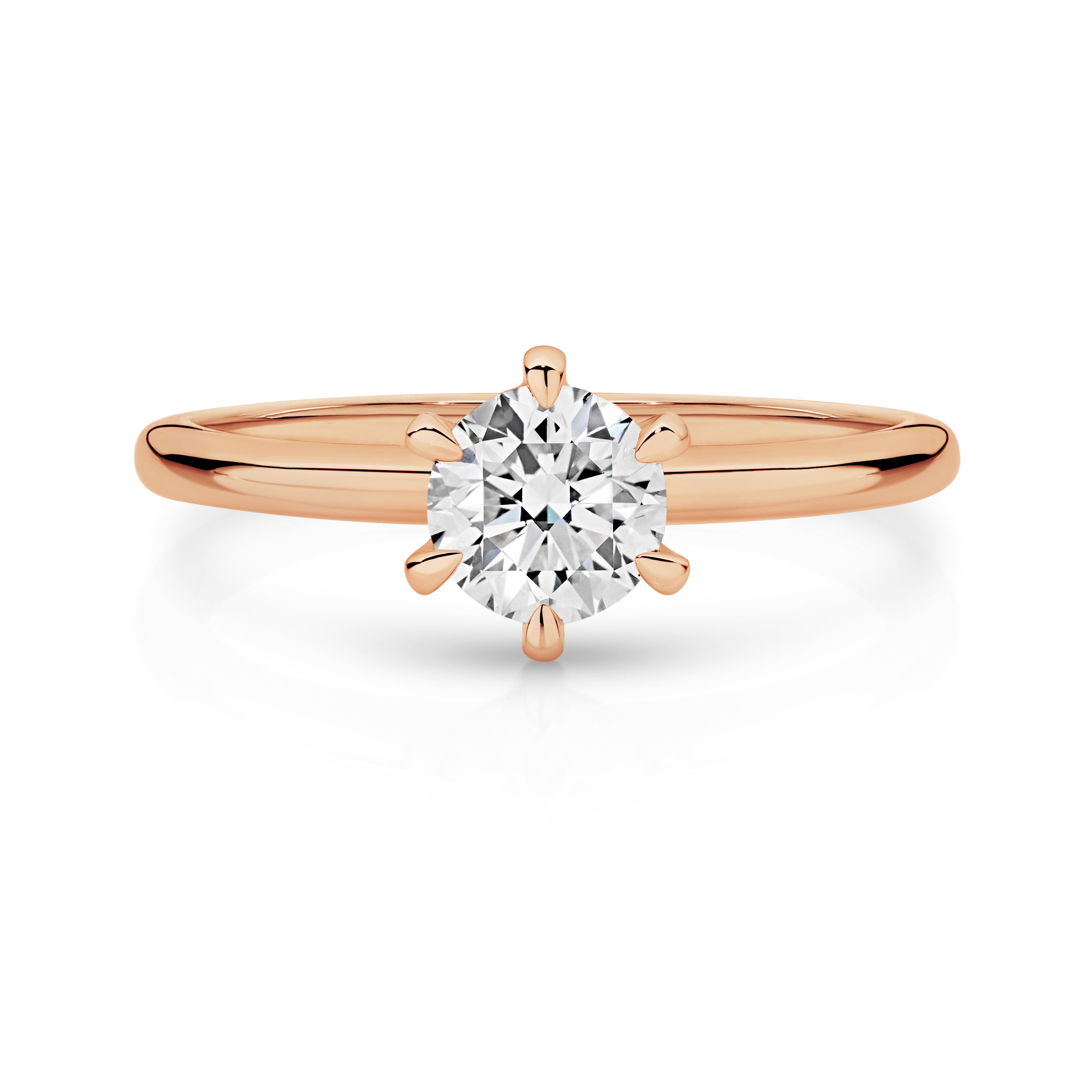 Grace Diamond Solitaire Round Brilliant Cut Engagement Ring