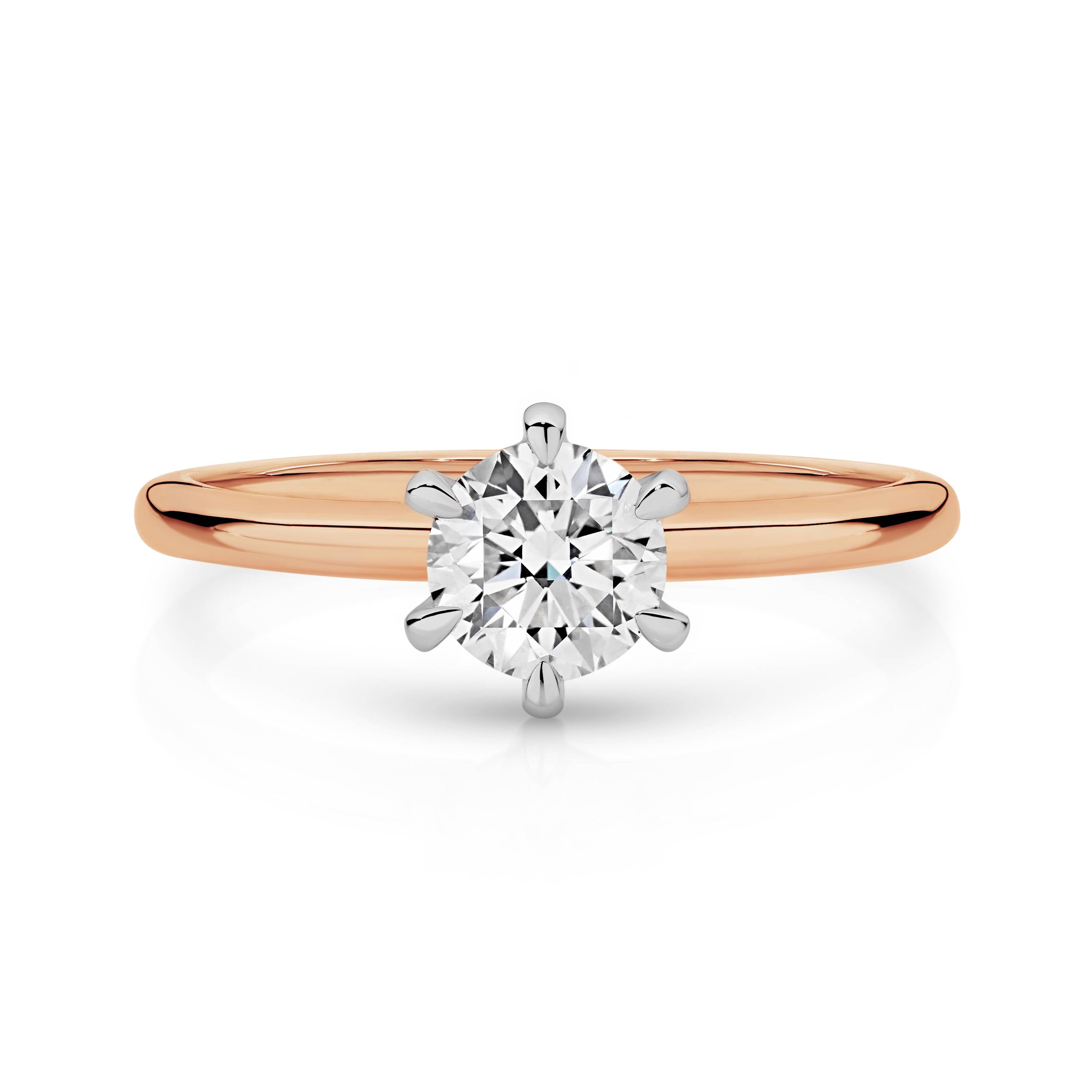 Grace Diamond Solitaire Round Brilliant Cut Engagement Ring