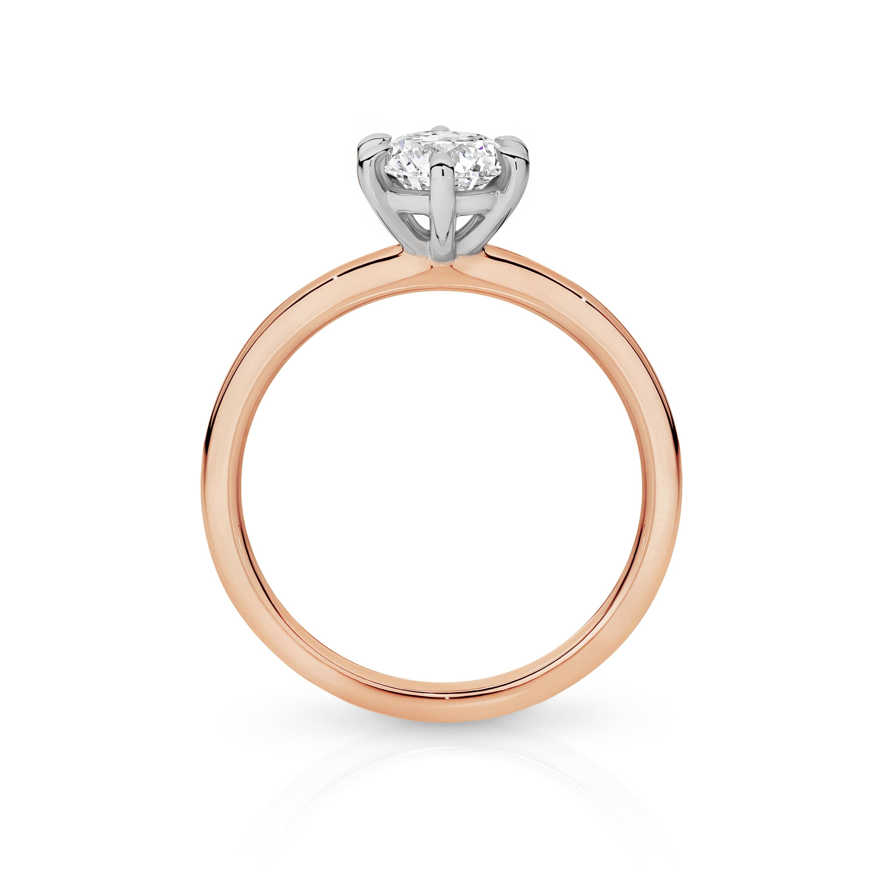 Grace Diamond Solitaire Round Brilliant Cut Engagement Ring