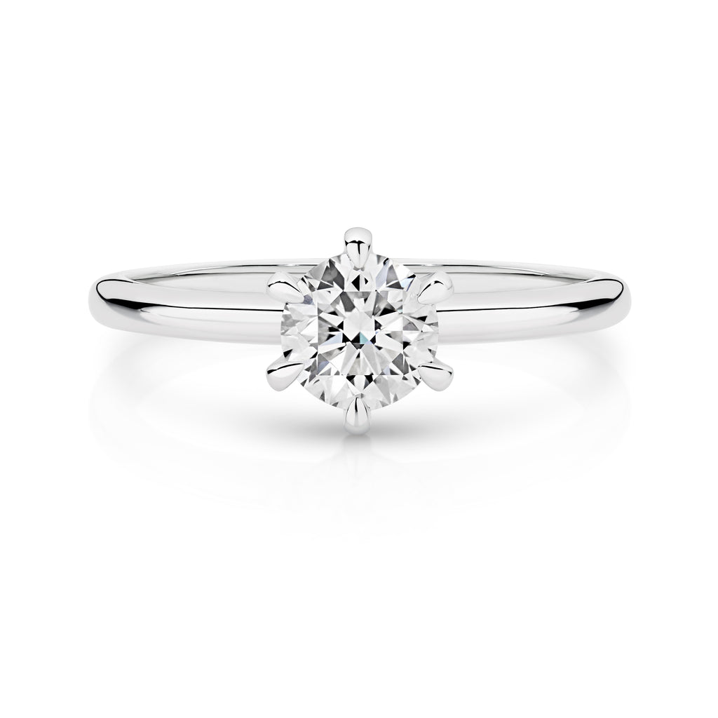 Grace Diamond Solitaire Round Brilliant Cut Engagement Ring