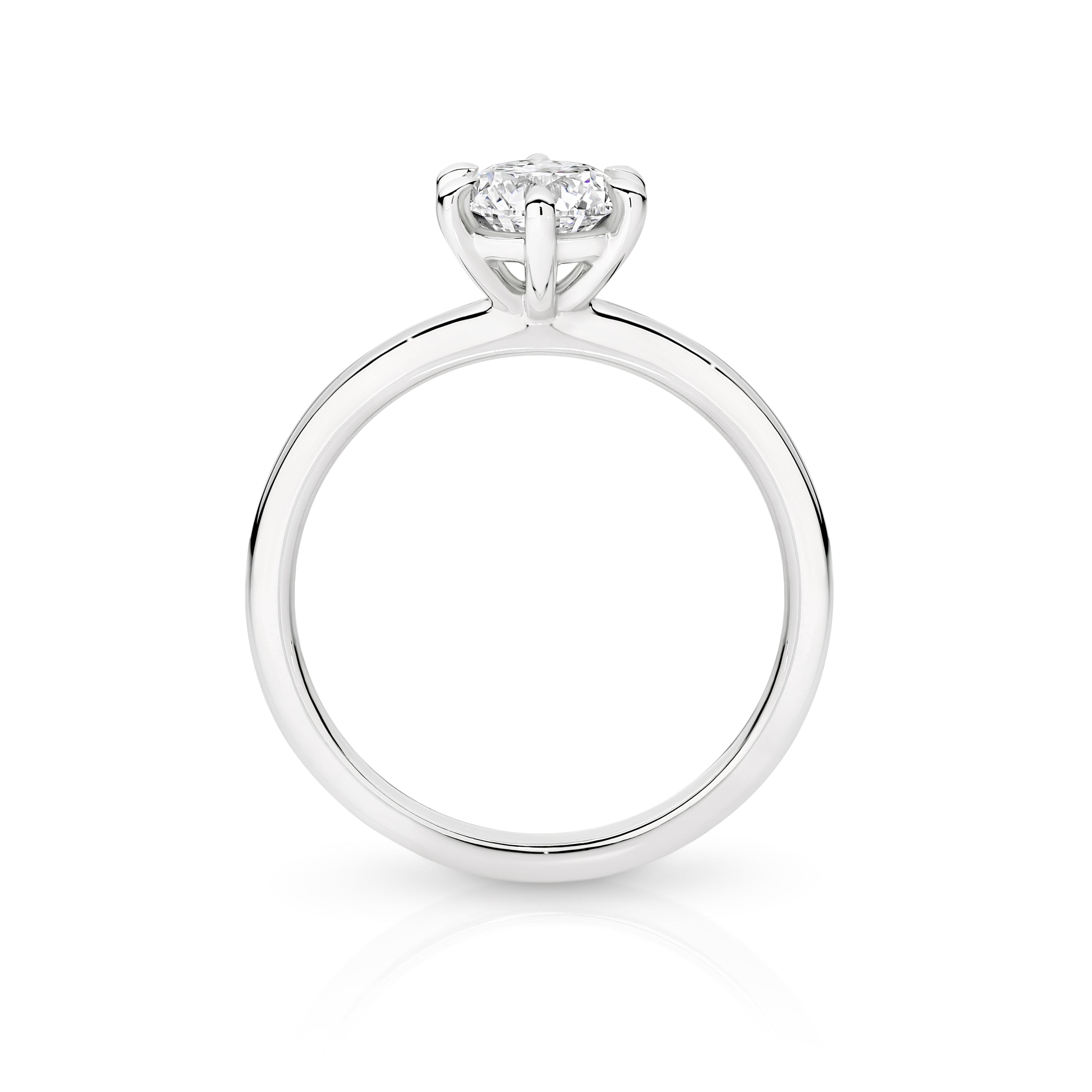 Grace Diamond Solitaire Round Brilliant Cut Engagement Ring