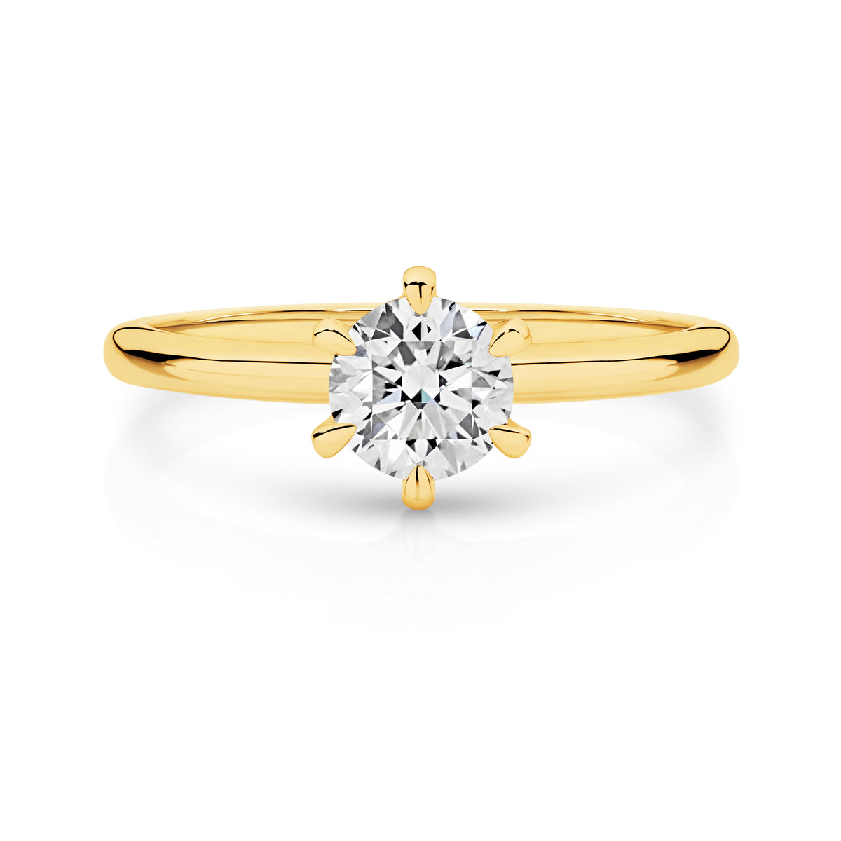 Grace Diamond Solitaire Round Brilliant Cut Engagement Ring