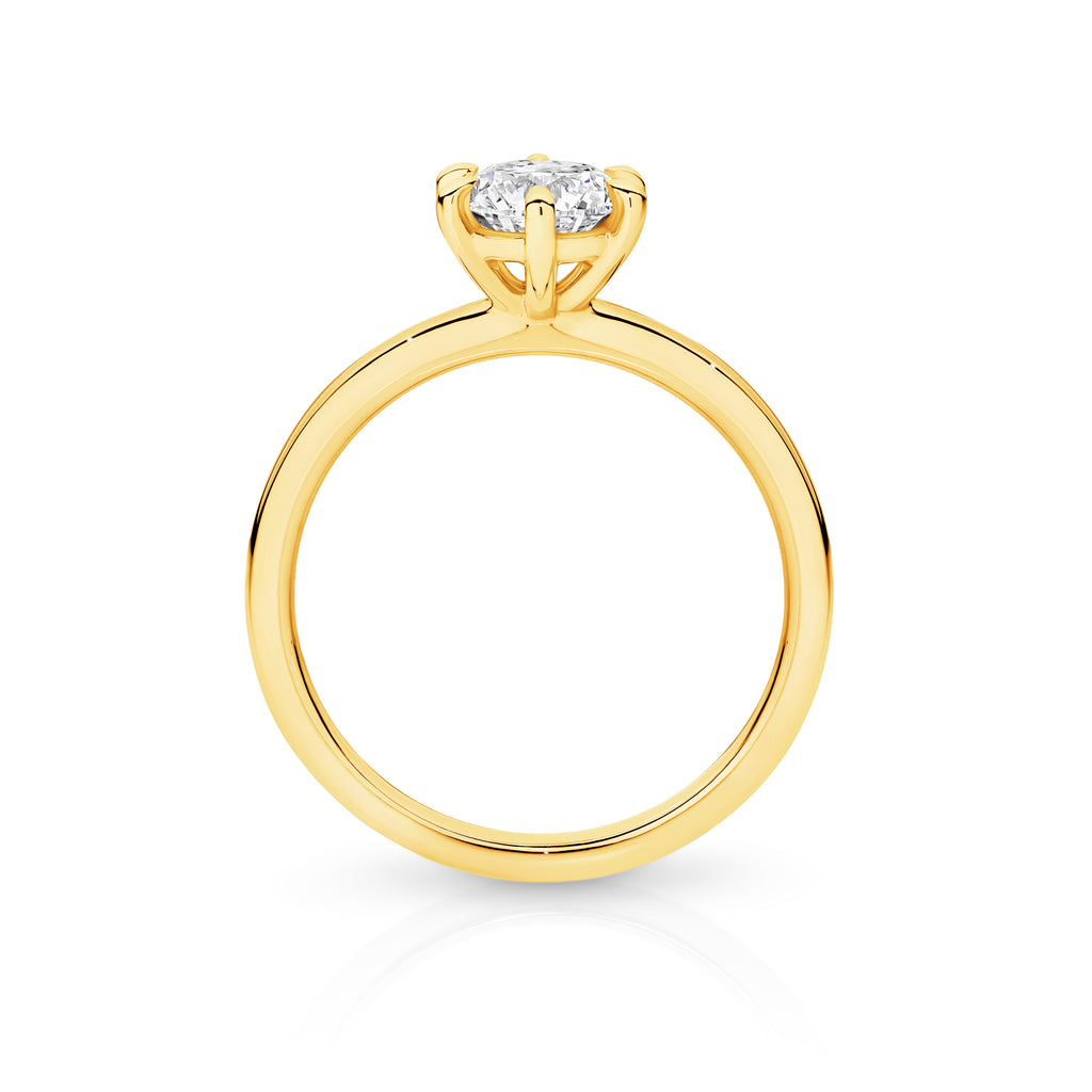 Grace Lab Grown Diamond Solitaire Round Brilliant Cut Engagement Ring