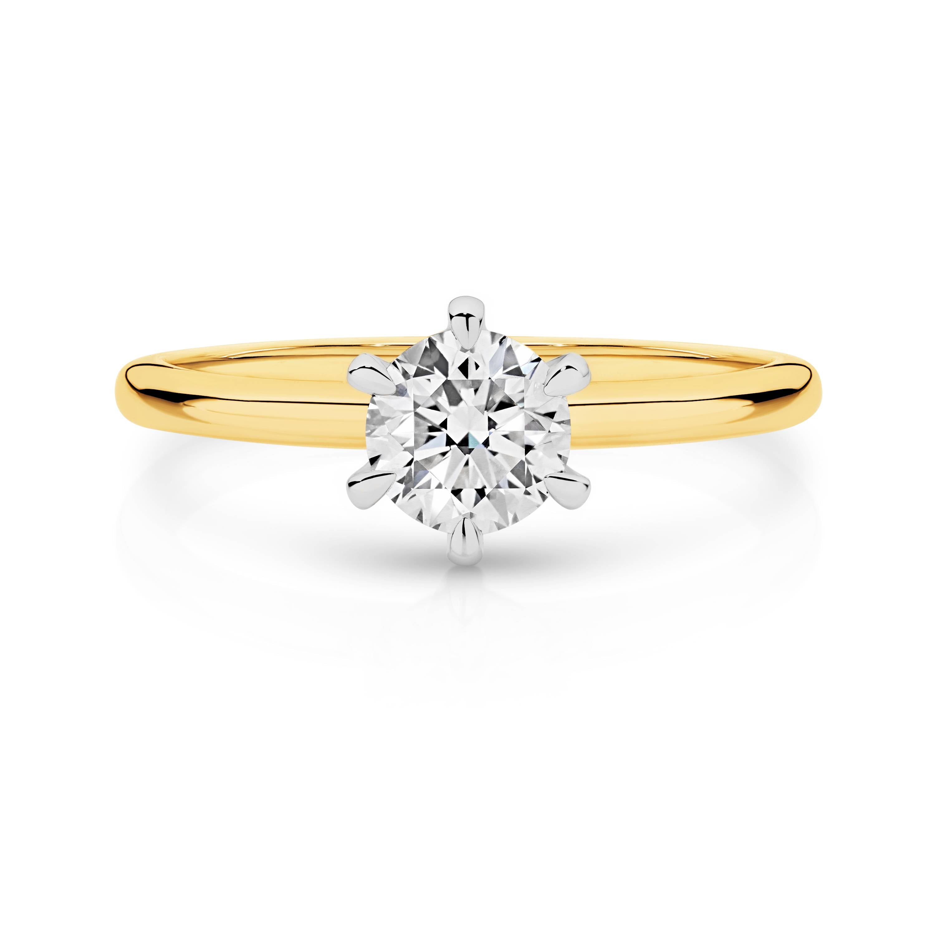Grace Diamond Solitaire Round Brilliant Cut Engagement Ring