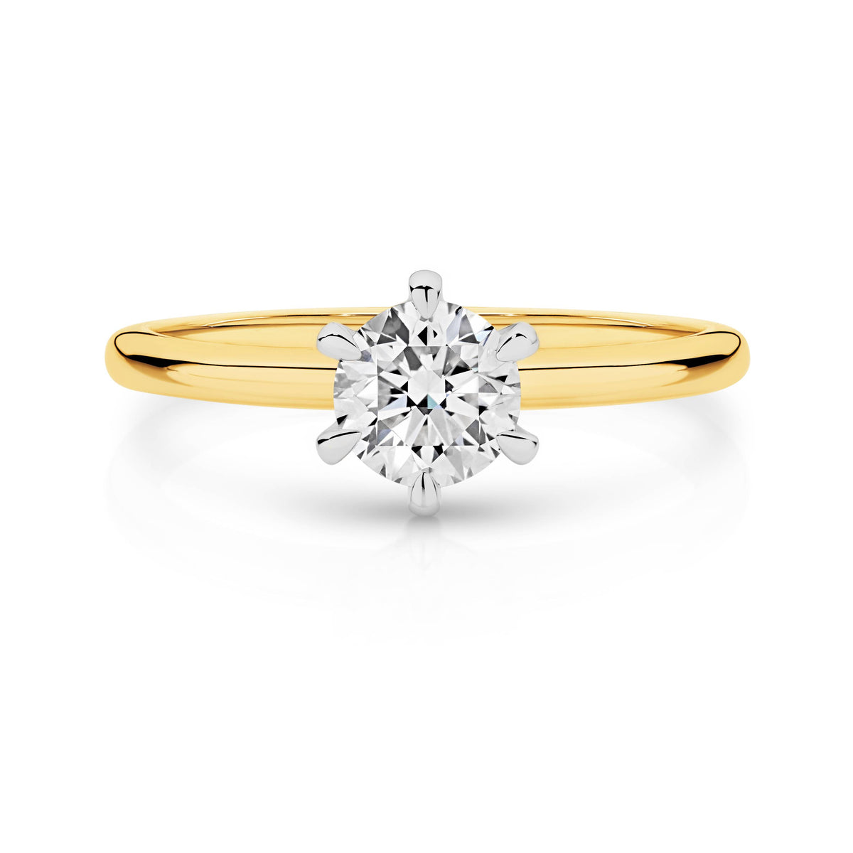 Grace Diamond Solitaire Round Brilliant Cut Engagement Ring