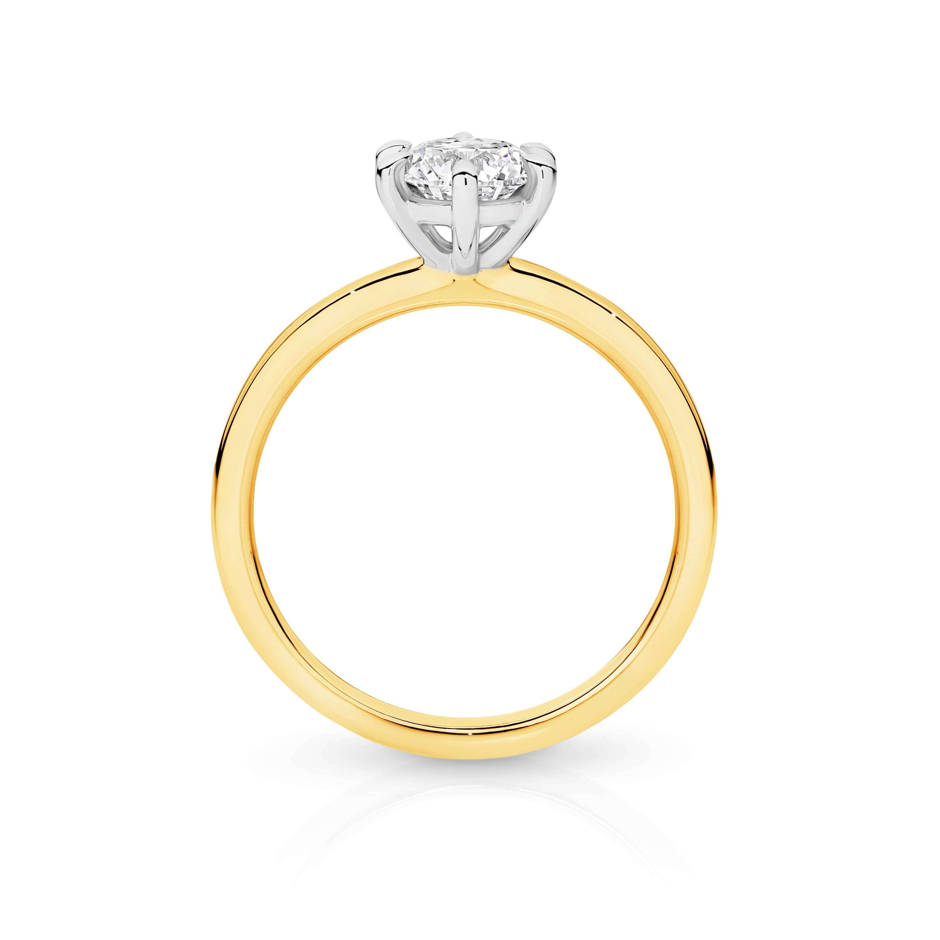Grace Diamond Solitaire Round Brilliant Cut Engagement Ring