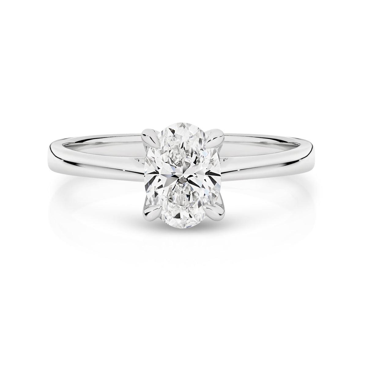 Antonia Lab Grown Diamond Solitaire Oval Cut Engagement Ring