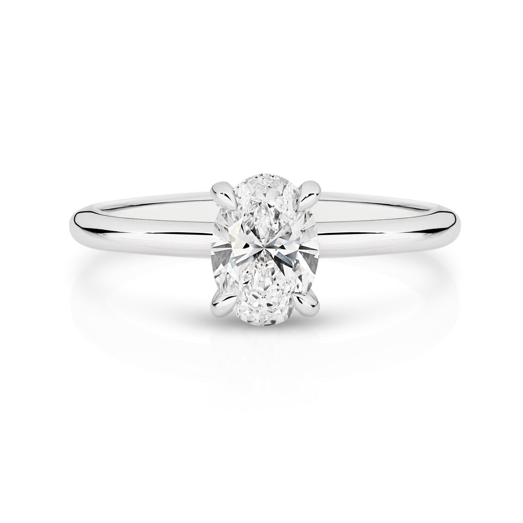 Willow Diamond Solitaire Oval Cut Engagement Ring