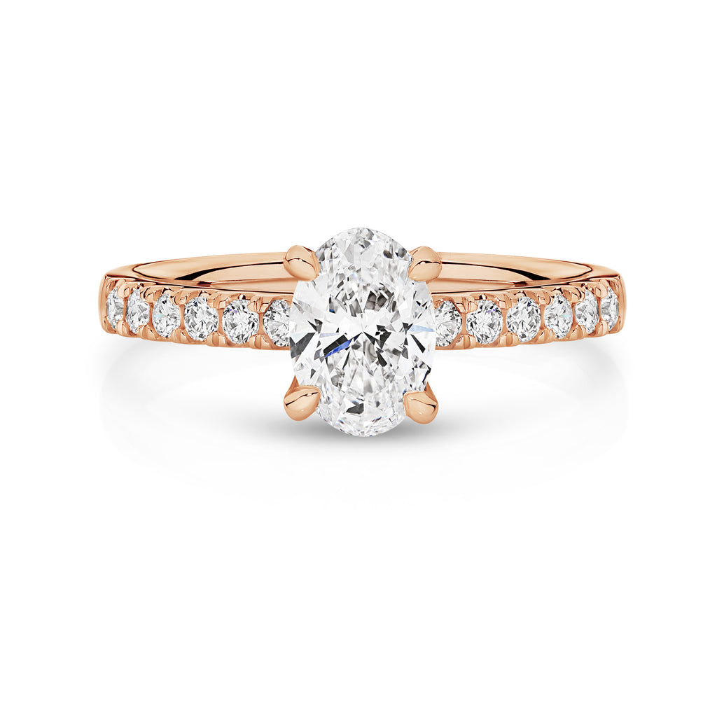 Matilda Natural Diamond Solitaire Oval Cut Engagement Ring