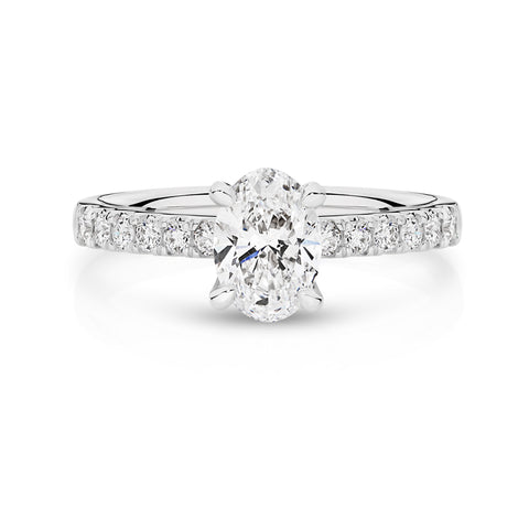 Matilda Natural Diamond Solitaire Oval Cut Engagement Ring