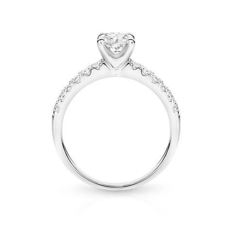 Matilda Natural Diamond Solitaire Oval Cut Engagement Ring