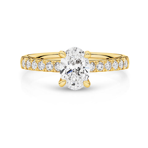 Matilda Natural Diamond Solitaire Oval Cut Engagement Ring