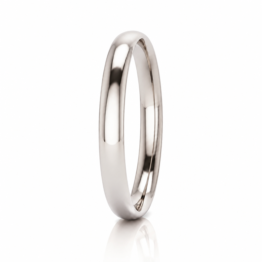 9mm Silver Filled Half Round Bangles