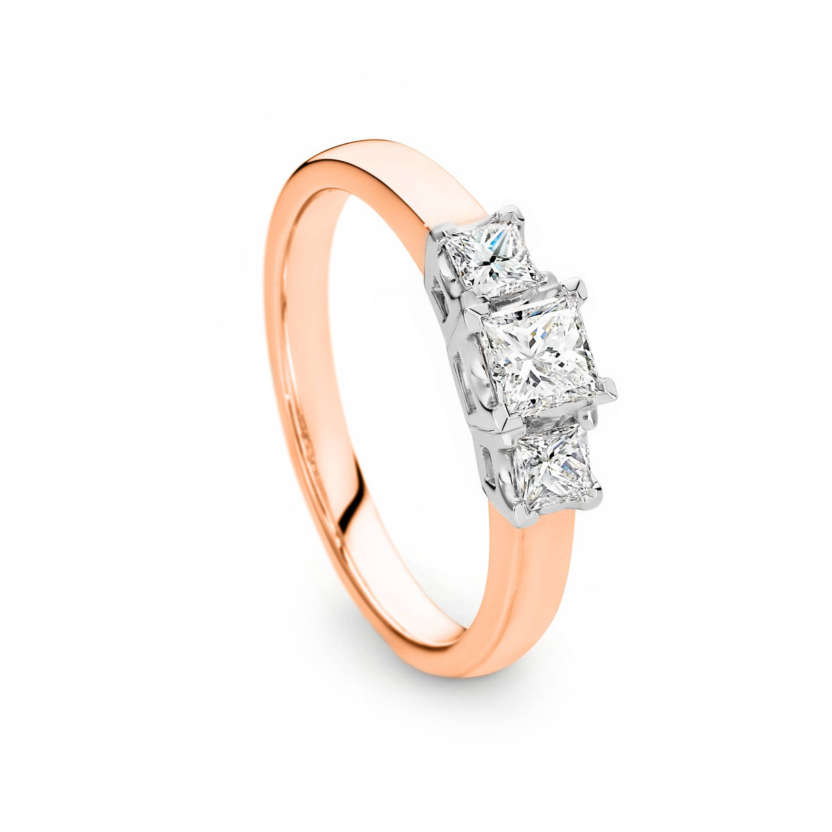 Rebecca Diamond Trilogy Princess Cut Engagement Ring