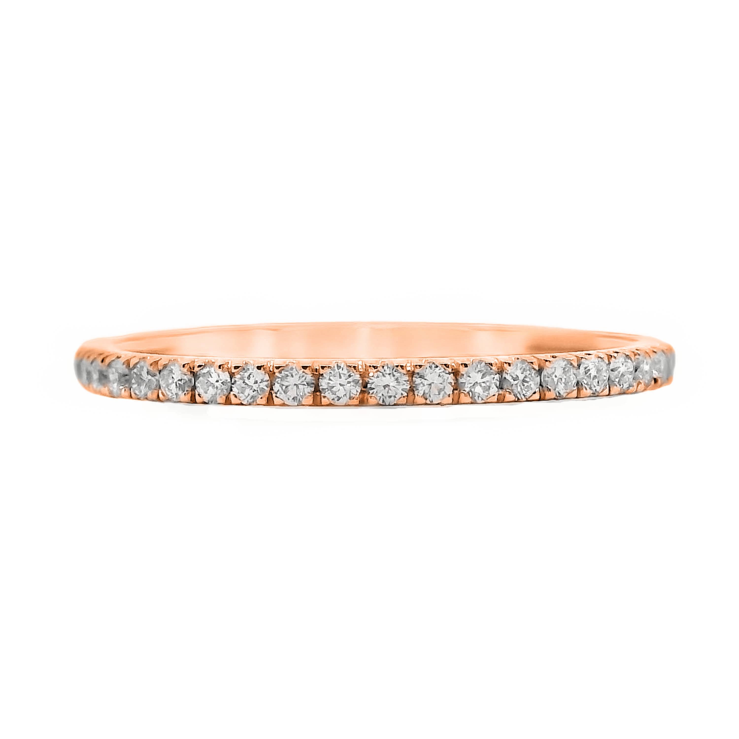 Low Claw Set Diamond Wedding Ring 21 = 0.19ct