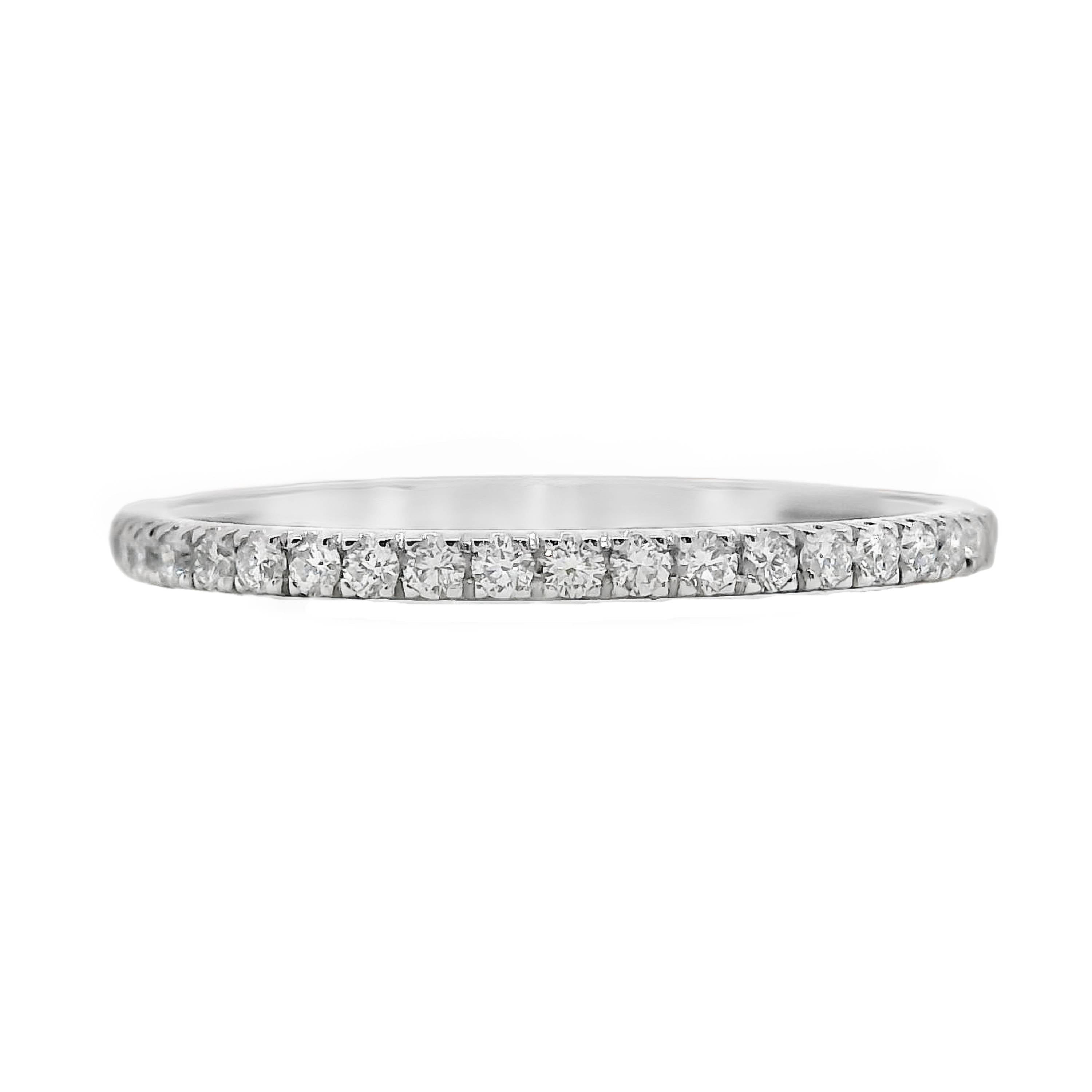 Low Claw Set Diamond Wedding Ring 21 = 0.19ct