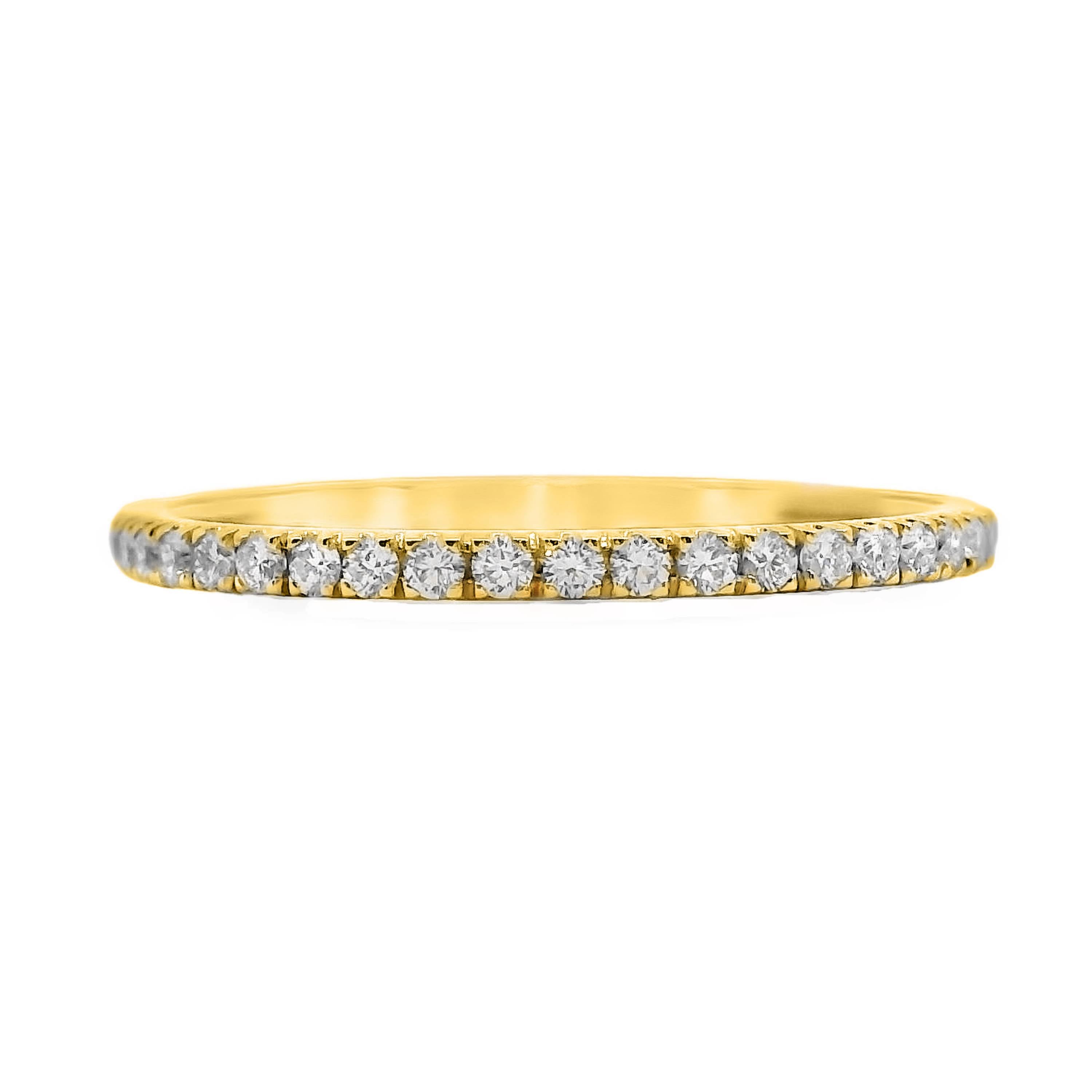 Low Claw Set Diamond Wedding Ring 21 = 0.19ct