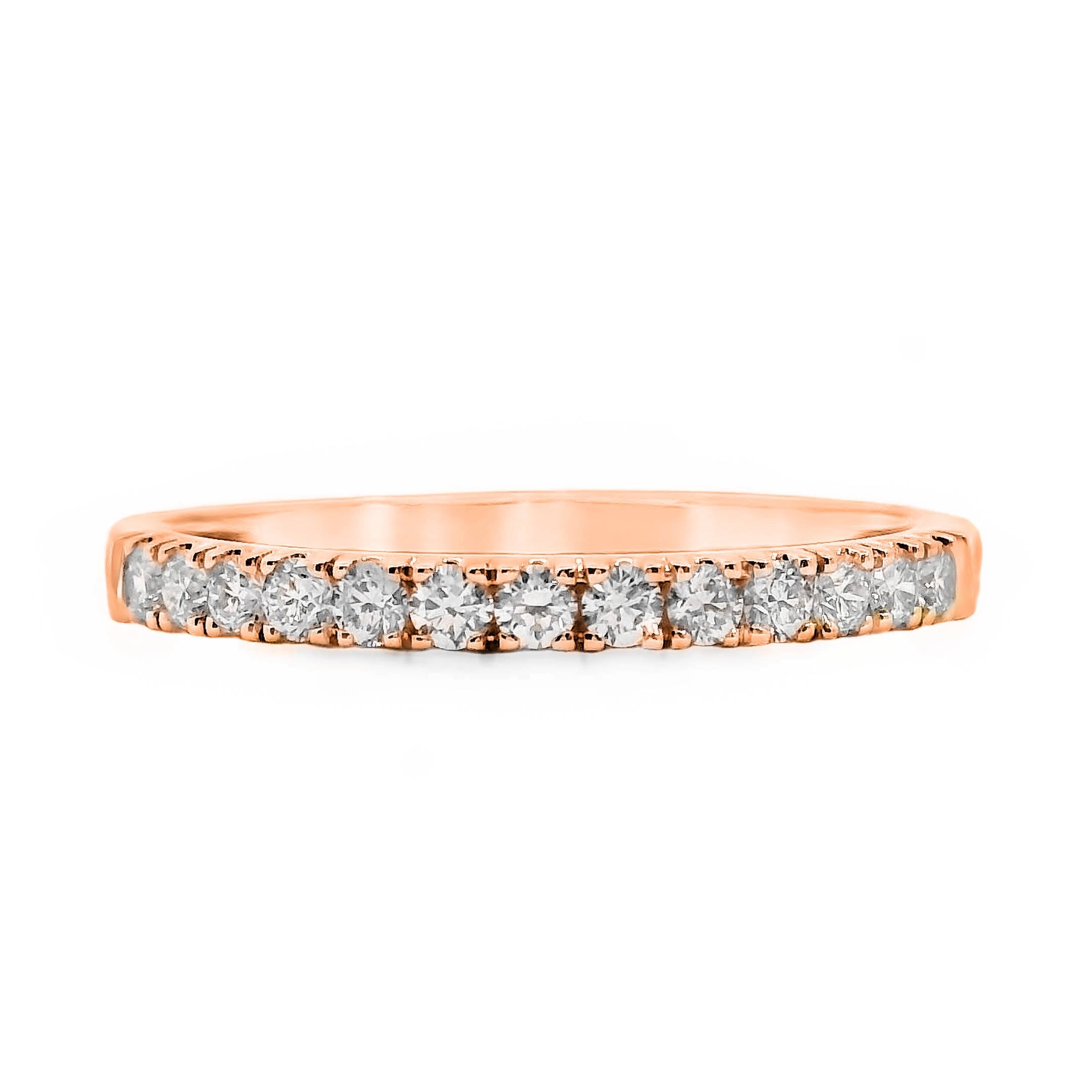 Low Claw Set Diamond Wedding Ring 13 = 0.26ct