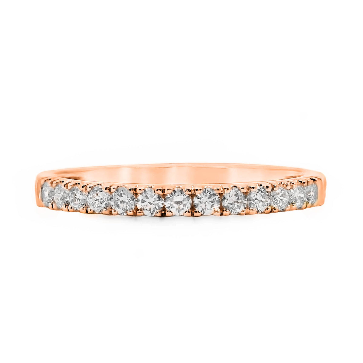 Low Claw Set Diamond Wedding Ring 13 = 0.26ct