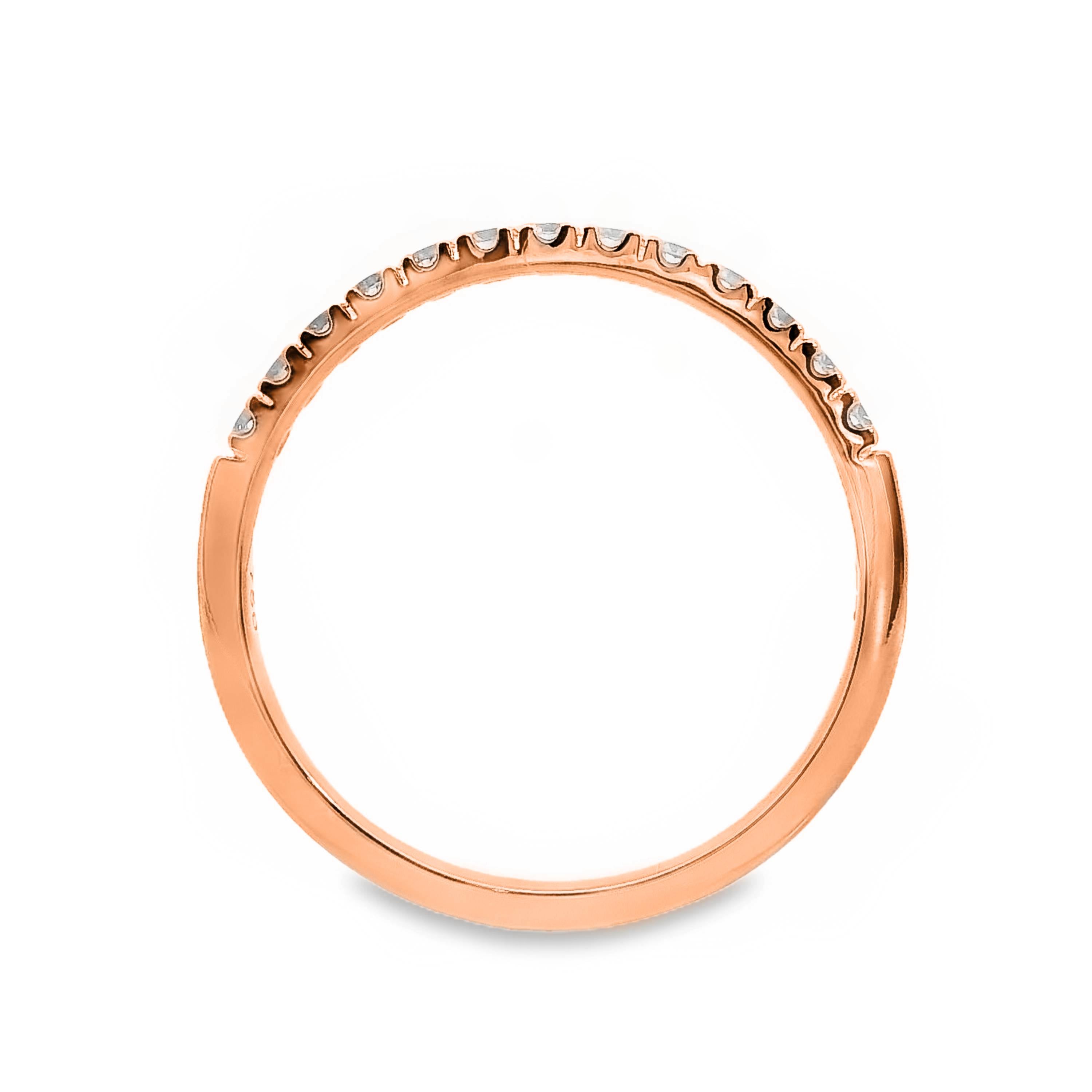 Low Claw Set Diamond Wedding Ring 13 = 0.26ct