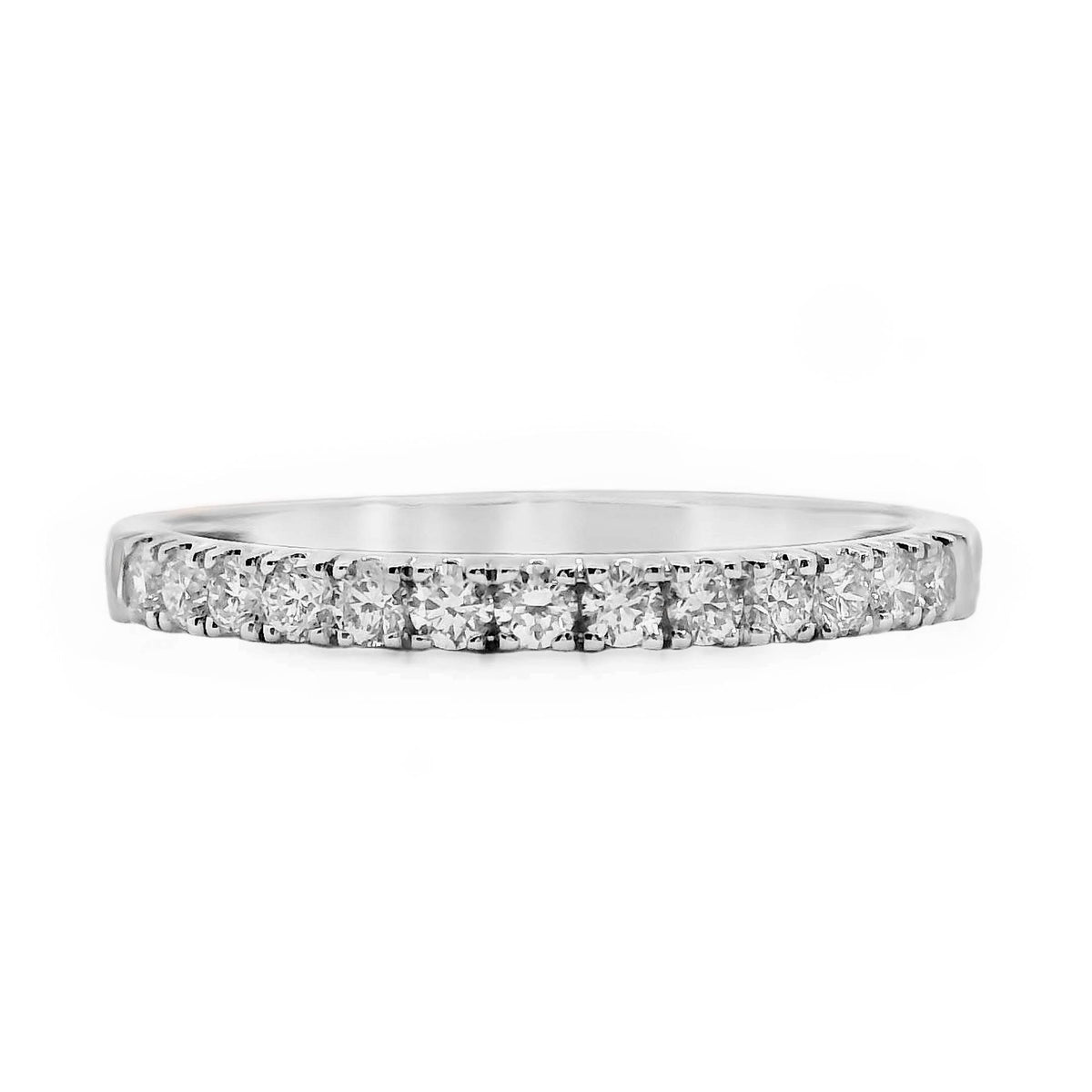 Low Claw Set Diamond Wedding Ring 13 = 0.26ct