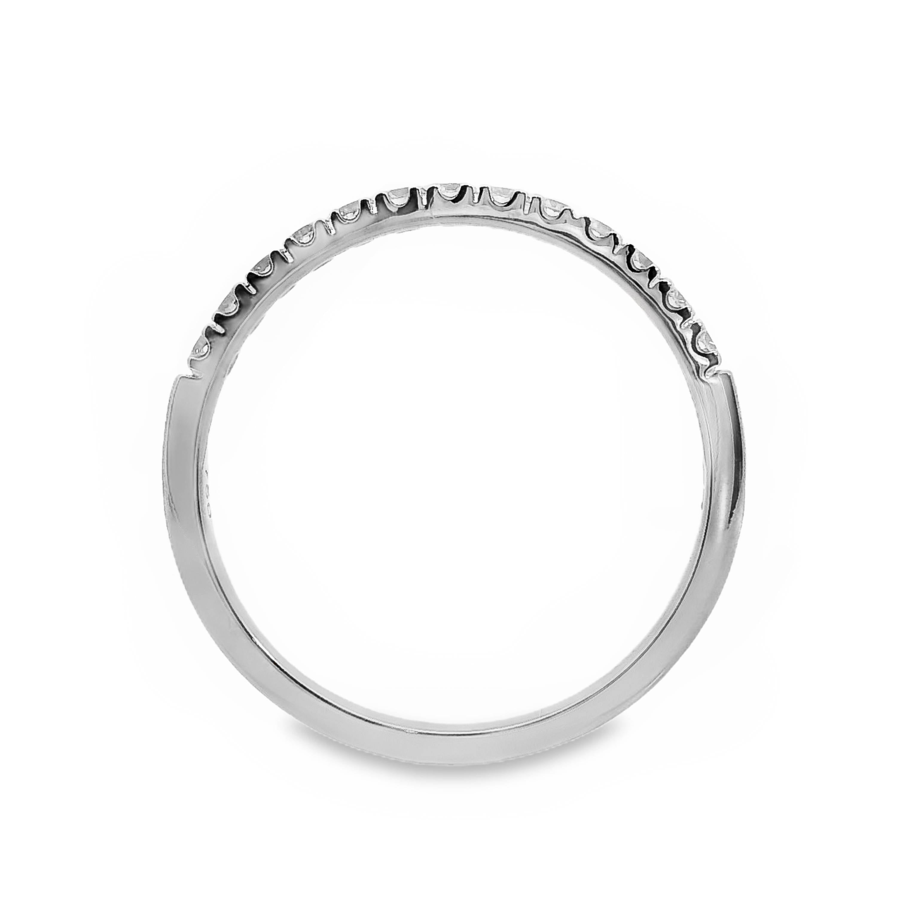 Low Claw Set Diamond Wedding Ring 13 = 0.26ct